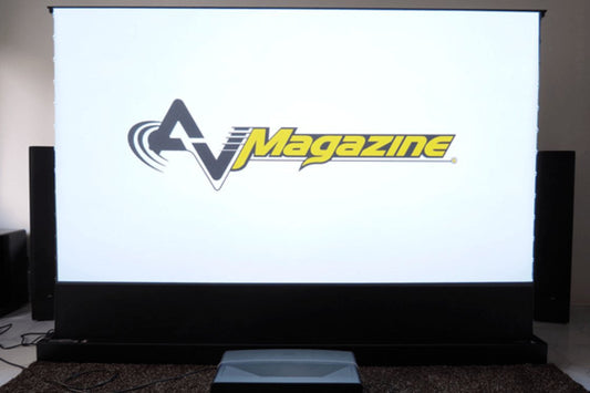 From avmagazine.it -chermo ALR Vividstorm S Pro UST Floor rising projector screen - VIVIDSTORM