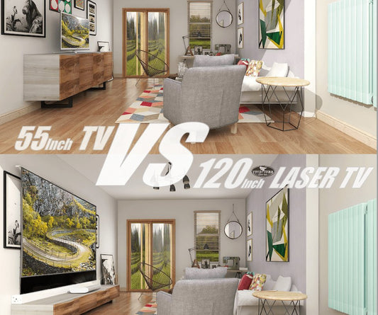 The JMGO U2 by JMGO Global has proved to be a perfect match for VIVIDSTOM SPRO floor rising screen - VIVIDSTORM