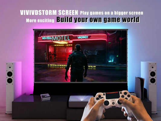 How to project Nintendo and other game consoles to the projector, what is the experience of playing games on a 120-inch large screen? - VIVIDSTORM