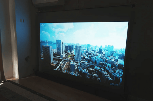 VIVIDSTORM プロジェクタースクリーン レビュー|100インチ以上と昼対応の長焦点プロジェクターでホームシアター環境 - VIVIDSTORM