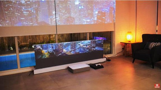 VIVIDSTORM Ultra Short Throw | Ambient Light Rejecting | Motorized Projector Screen | A REVIEW! - VIVIDSTORM