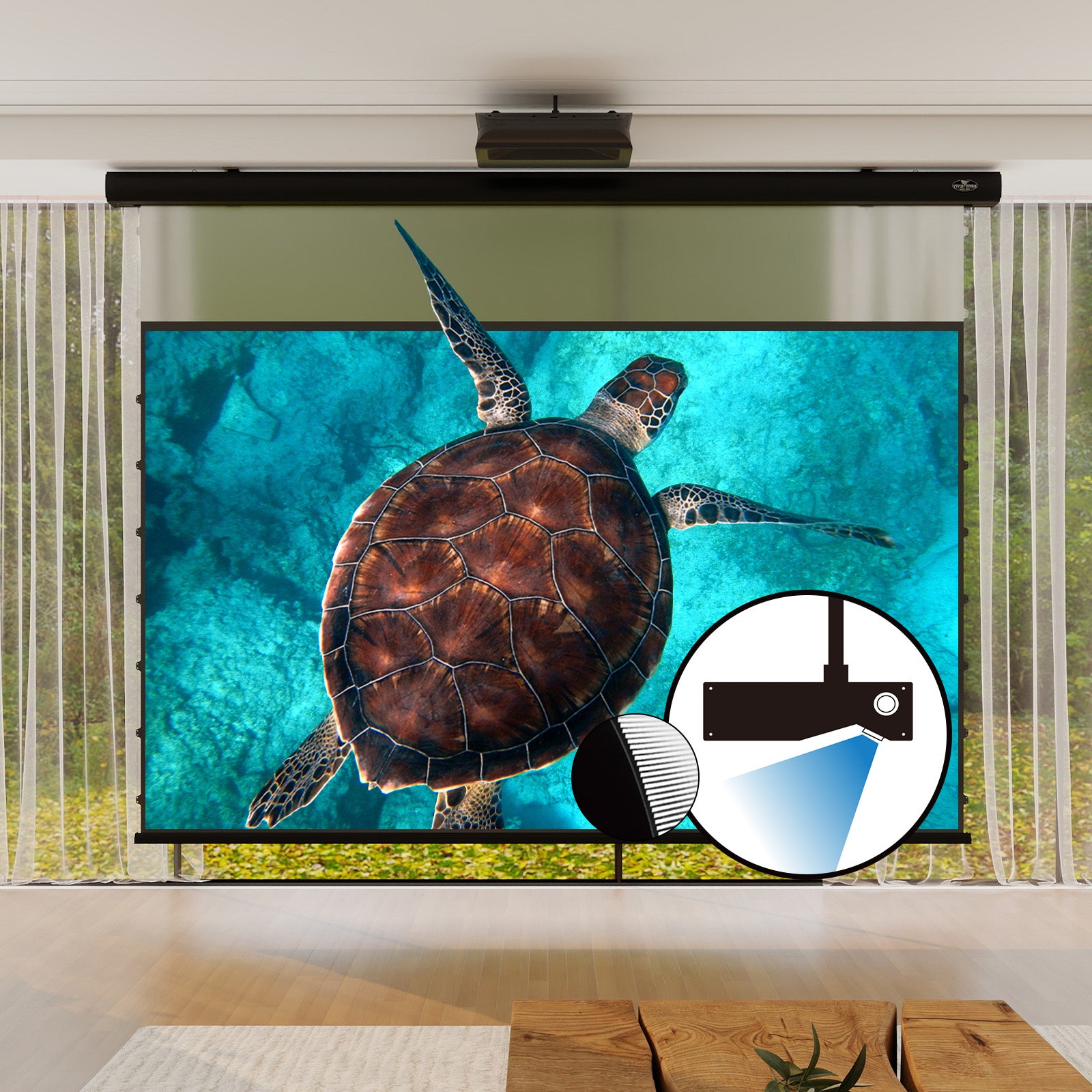 Écran de projection motorisé UST ALR VIVIDSTORM PRO A Slimline