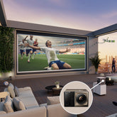 BUNDLE Hisense XR10 Projector & VIVIDSTORM DuraPlus Weatherproof Motorized Outdoor Projector Screen