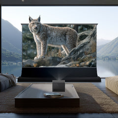 BUNDLE Valerion VisionMaster Max Projector & VIVIDSTORM S PRO Motorized Tension Floor Rising UST ALR Projector Screen