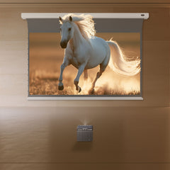 Bundle Formovie X5 PRO Projector & VIVIDSTORM ALR Slimline Motorized Tension Obsidian Long Throw ALR Projector screen