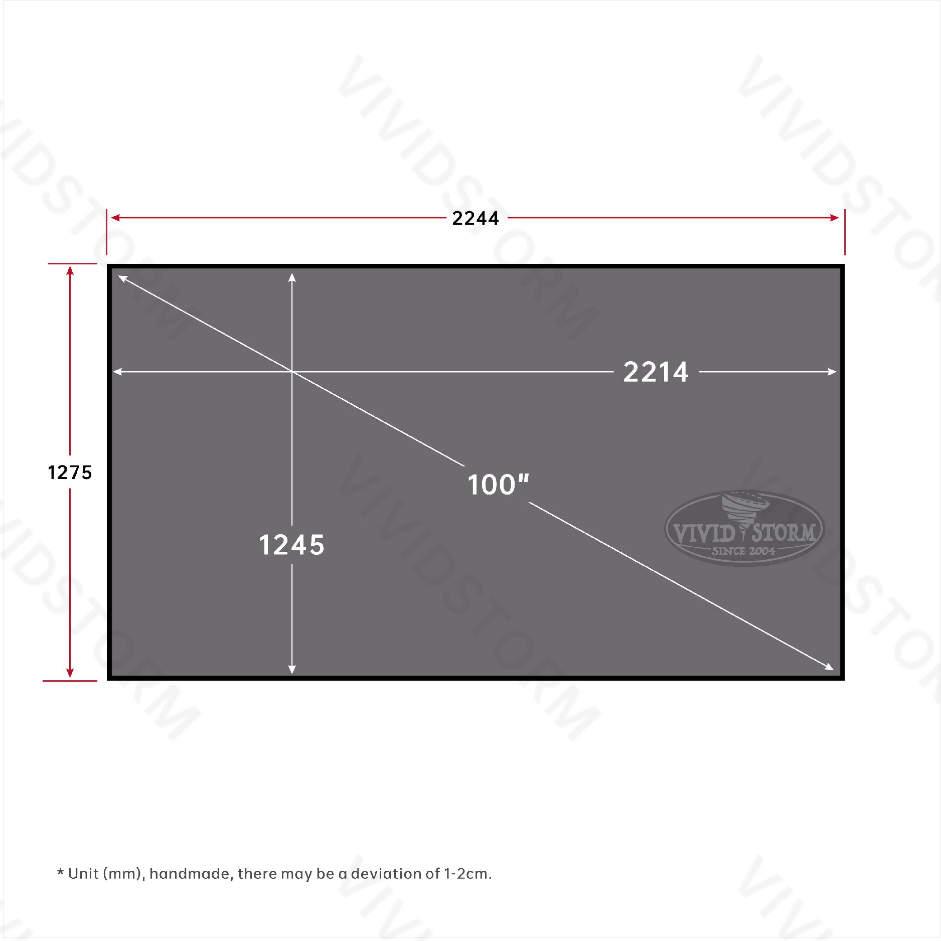 VIVIDSTORM CineVision Pro Fixed Frame UST ALR Projector Screen