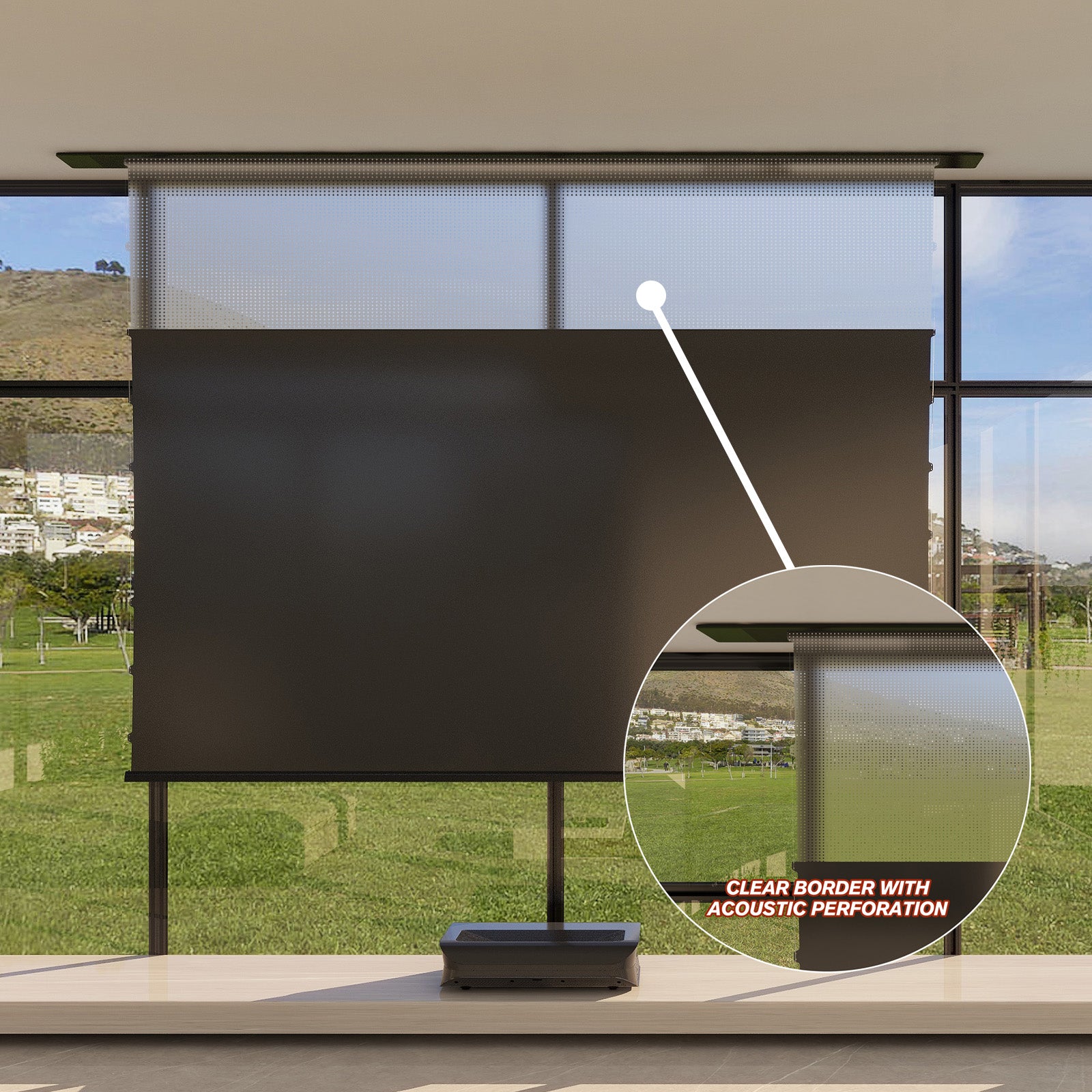 VIVIDSTORM PHANTOM Recessed In-Ceiling Motorized Tension UST ALR Projector screen