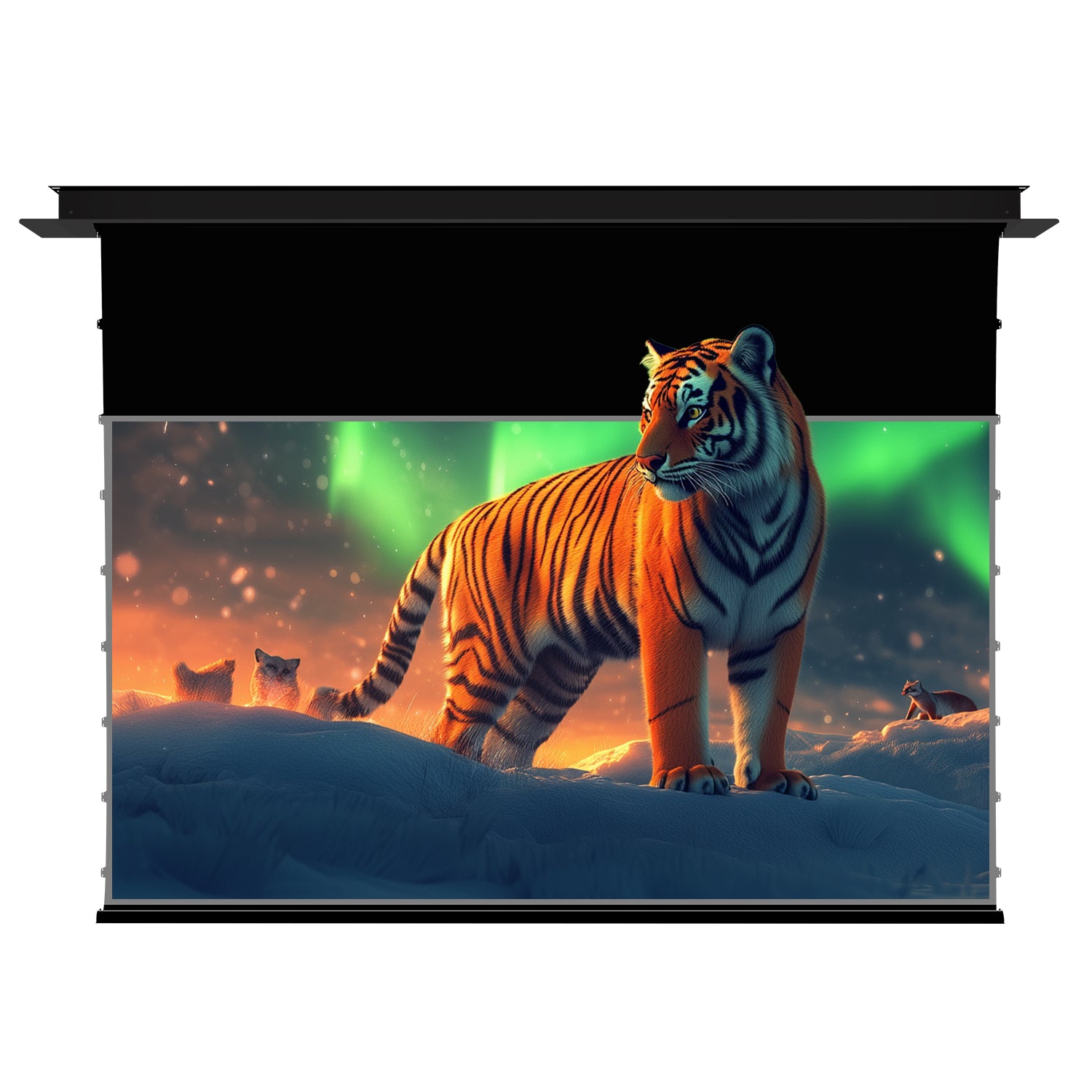 VIVIDSTORM Lite Hyper PHANTOM Recessed In-Ceiling Motorized Tension Lenticular ALR Projector Screen