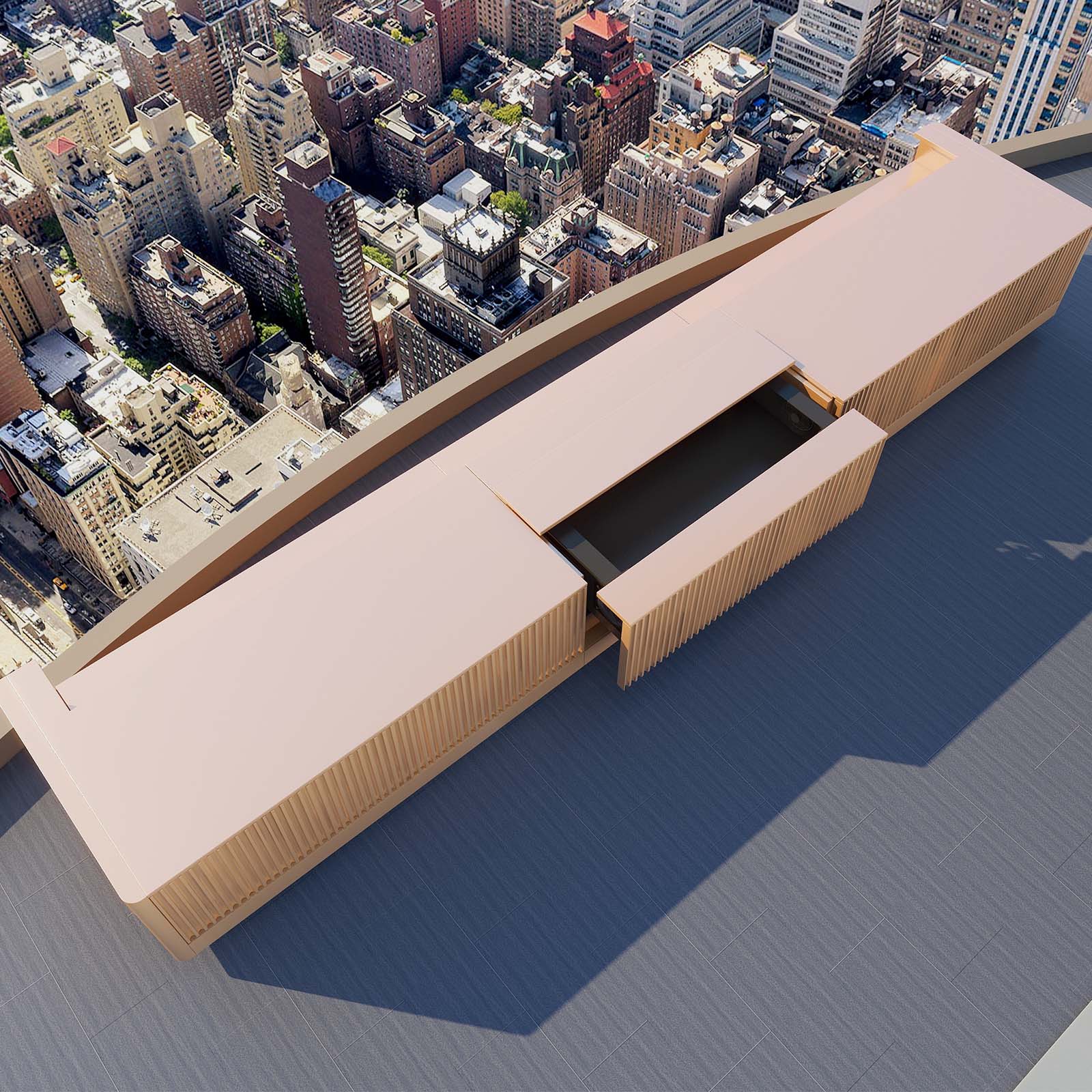 Pack VIVIDSTORM - Projecteur, écran et meuble TV laser motorisé VIVIDSTORM Genève