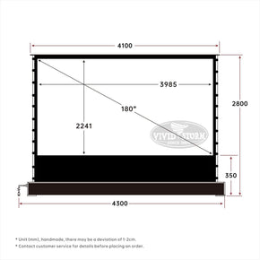 VIVIDSTORM TITAN Motorized Tension Floor Rising Projector screen-Giant size screen 160inch to 200inch - VIVIDSTORM