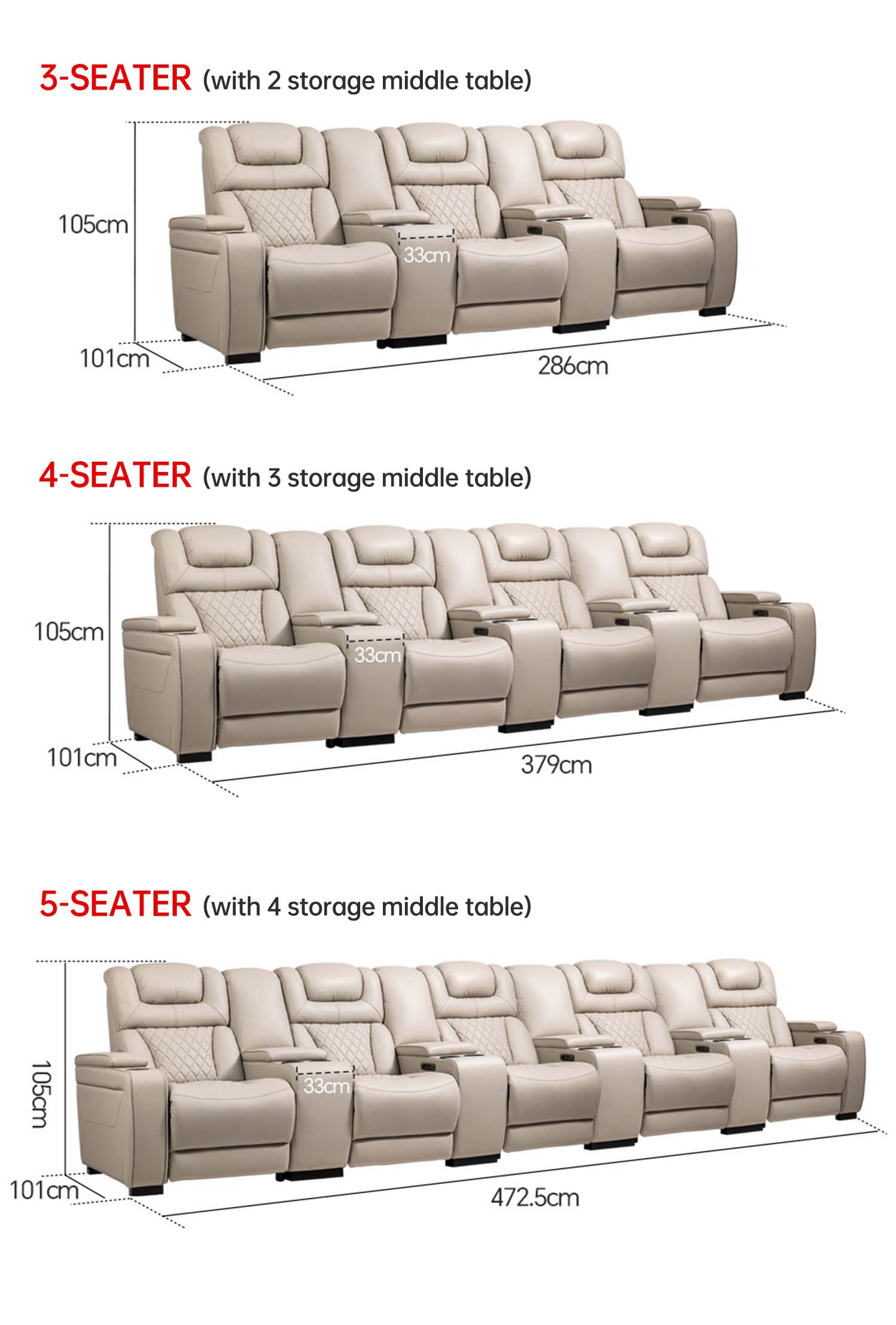 VIVIDSTORM Divino Luxury Home Theater Lounge Recliner