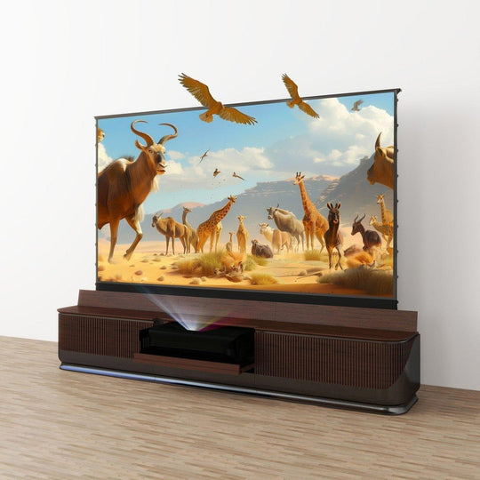 2024 New VIVIDSTORM Fully Concealed Motorized Laser TV Cabinet - DUNE - Pre - odrer - VIVIDSTORM