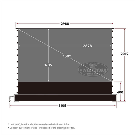 VIVIDSTORM S PRO Motorized Tension Floor Rising UST ALR Projector Screen - VIVIDSTORM