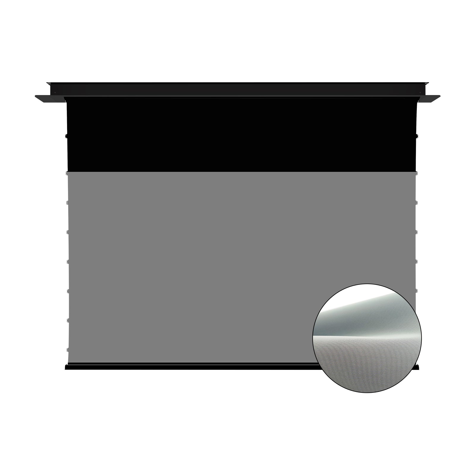 VIVIDSTORM Lite Hyper PHANTOM Recessed In-Ceiling Motorized Tension Lenticular ALR Projector Screen