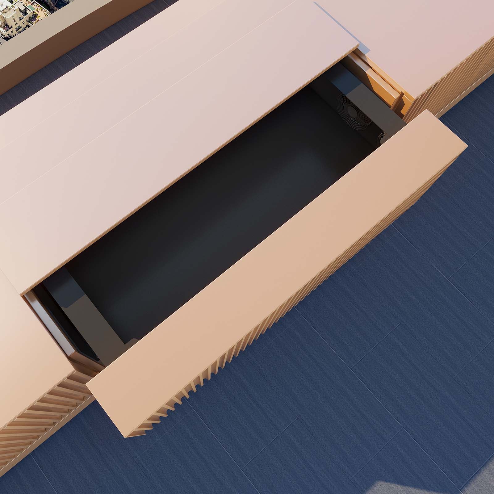 VIVIDSTORM Motorized Laser TV Cabinet Geneva