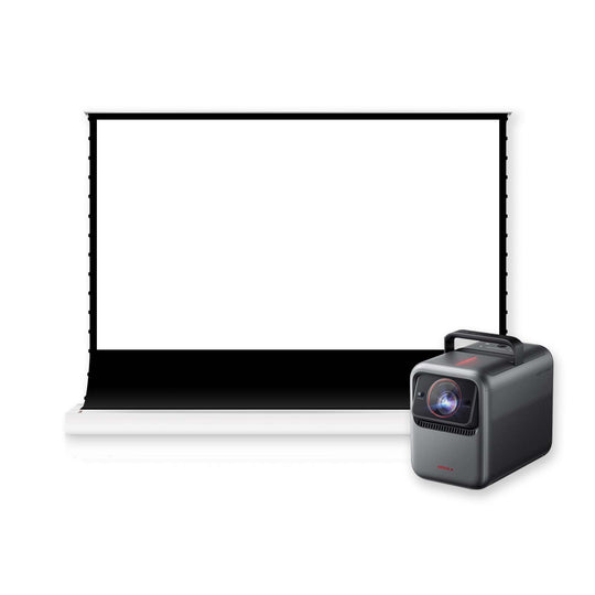 BUNDLE Anker Nebula X1 Projector & VIVIDSTORM S White Cinema Motorized Tension Floor Rising Projector screen Pre-Order