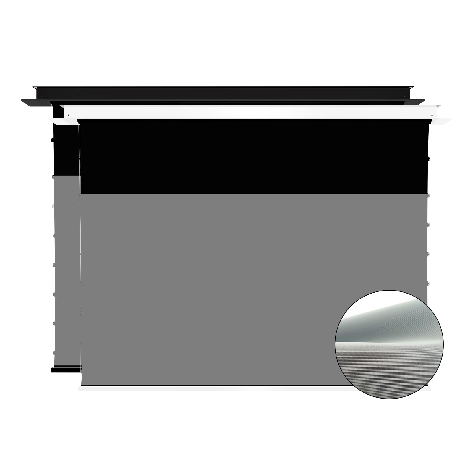 VIVIDSTORM Lite Hyper PHANTOM Recessed In-Ceiling Motorized Tension Lenticular ALR Projector Screen