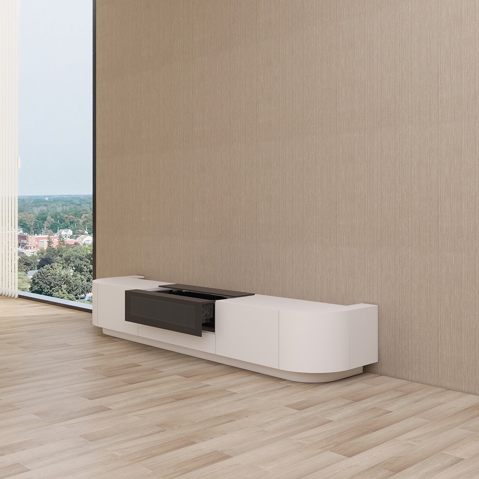 In Stock - VIVIDSTORM Motorized Laser TV Cabinet Florence