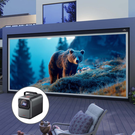 BUNDLE Anker Nebula X1 Projector & VIVIDSTORM DuraPlus Weatherproof Motorized Outdoor Projector Screen Pre-Order
