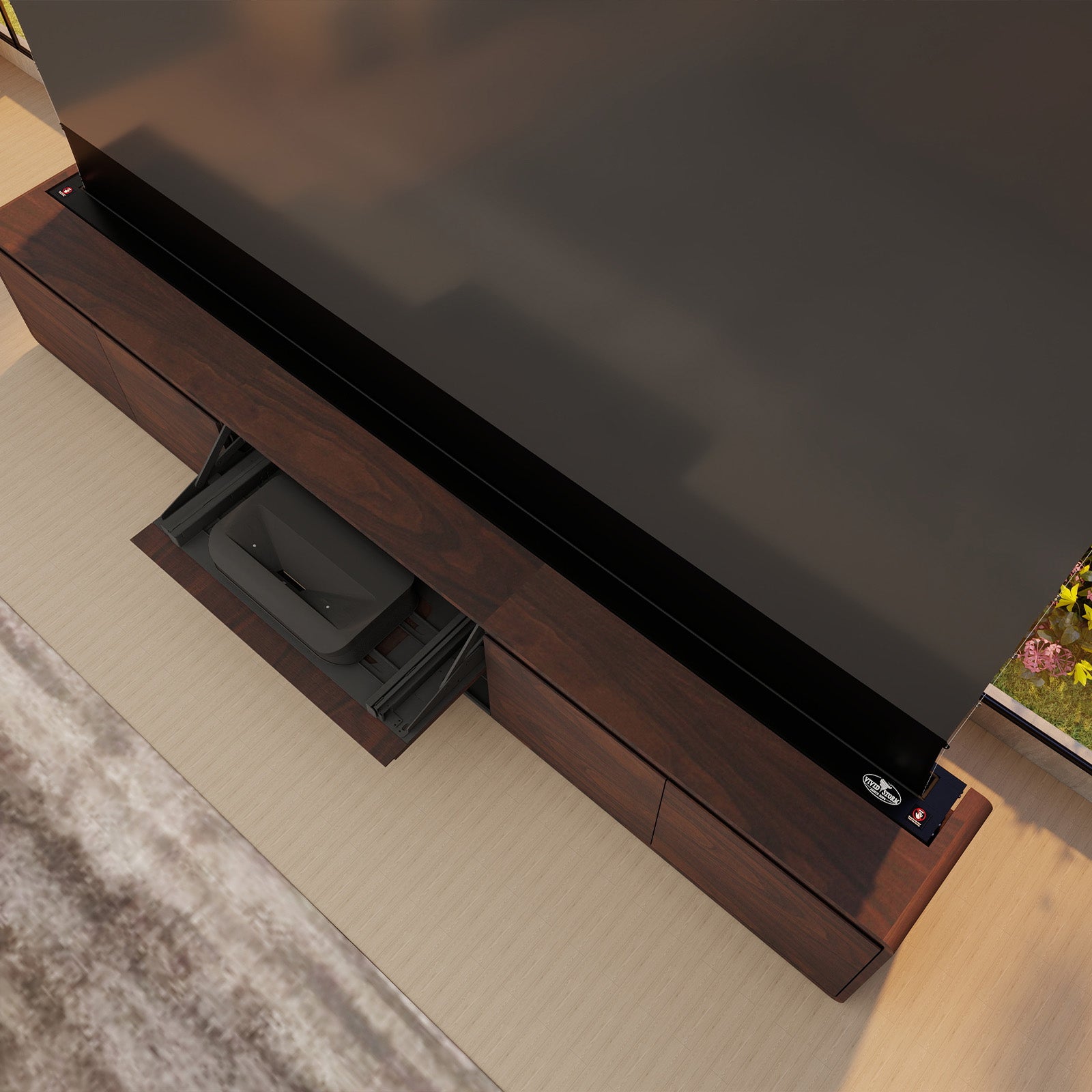 VIVIDSTORM Motorized Laser TV Cabinet Vienna