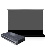 BUNDLE HISENSE LASER CINEMA PX3 PRO TriChroma Laser Cinema Projector & VIVIDSTORM S Lite Hyper Motorized Tension Floor Rising Lenticular ALR Projector Screen