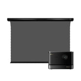 Dangbei DBOX02 (Mars pro2) 4K Laser Projector&VIVIDSTORM ALR Slimline Motorized Tension Obsidian Long Throw ALR Projector screen