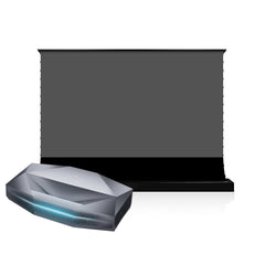 BUNDLE Awol Vision Aetherion Pro / Max RGB Laser UST Projector & VIVIDSTORM S Lite Hyper Motorized Tension Floor Rising Lenticular ALR Projector Screen