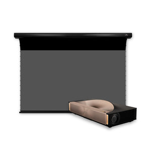 BUNDLE Hisense L9Q Triple Laser Ultra Short Throw Projector & VIVIDSTORM PRO Slimline Motorized Tension UST ALR Projector Screen