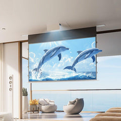 BUNDLE VIVIDSTORM Recessed In - Ceiling Motorized UST Projector Case & VIVIDSTORM PRO A/PRO PA Slimline Motorized Tension UST ALR Projector Screen - VIVIDSTORM