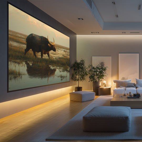 Valerion VisionMaster Max/ PRO 2 projector & VIVIDSTORM Fusion ALR Fixed Frame Enhanced Long Throw ALR Projector Screen