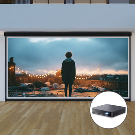 Bundle Dangbei Mars Pro / Dangbei Atom Projector & VIVIDSTORM DuraPlus Weatherproof Motorized Outdoor Projector Screen