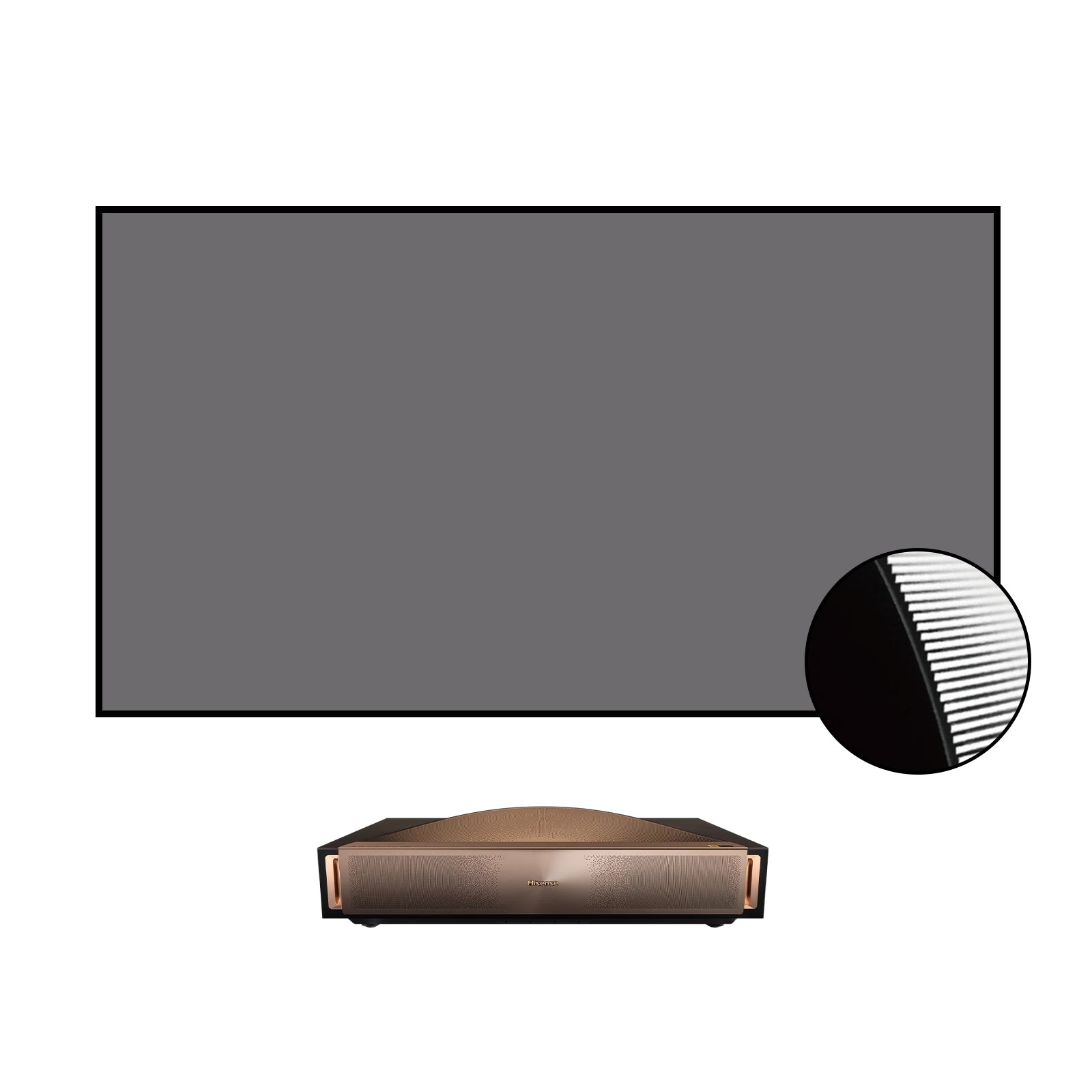 BUNDLE Hisense L9Q Laser Projector & VIVIDSTORM CineVision Pro Fixed Frame UST ALR Projector Screen