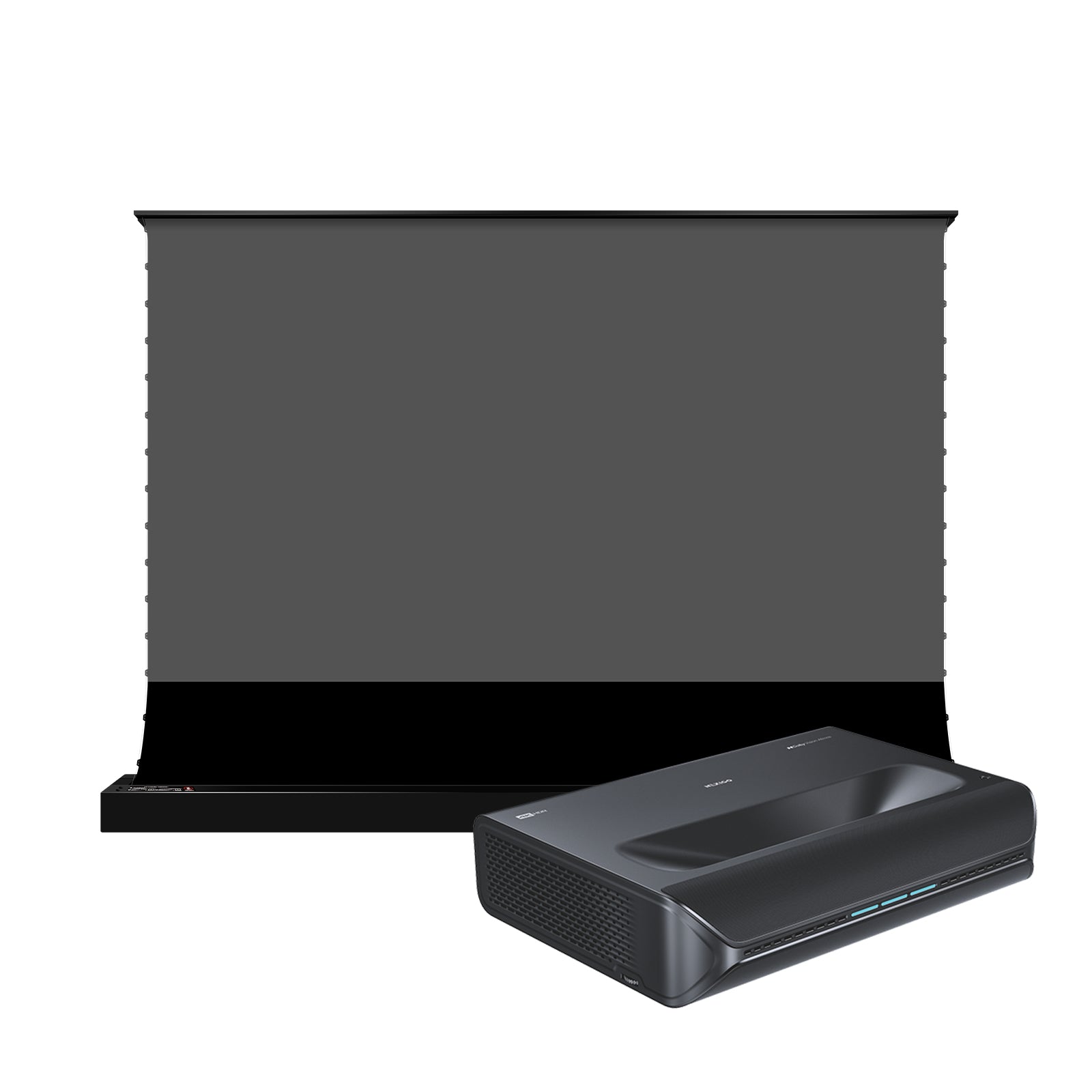 NexiGo Aurora Pro MKII UST Tri-Color Laser Projector & VIVIDSTORM S PRO Motorized Tension Floor Rising UST ALR Projector Screen