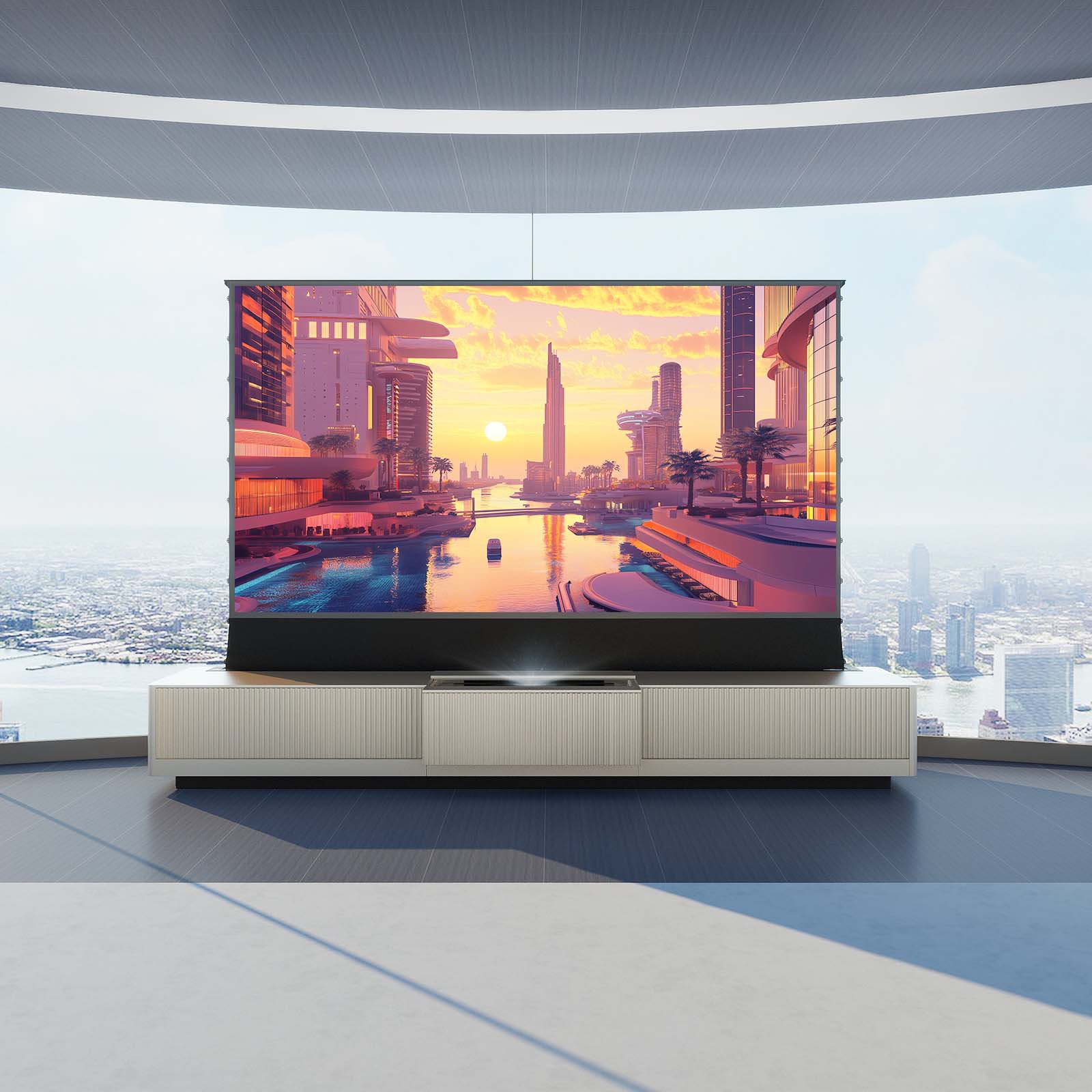 Meuble TV laser motorisé VIVIDSTORM Genève