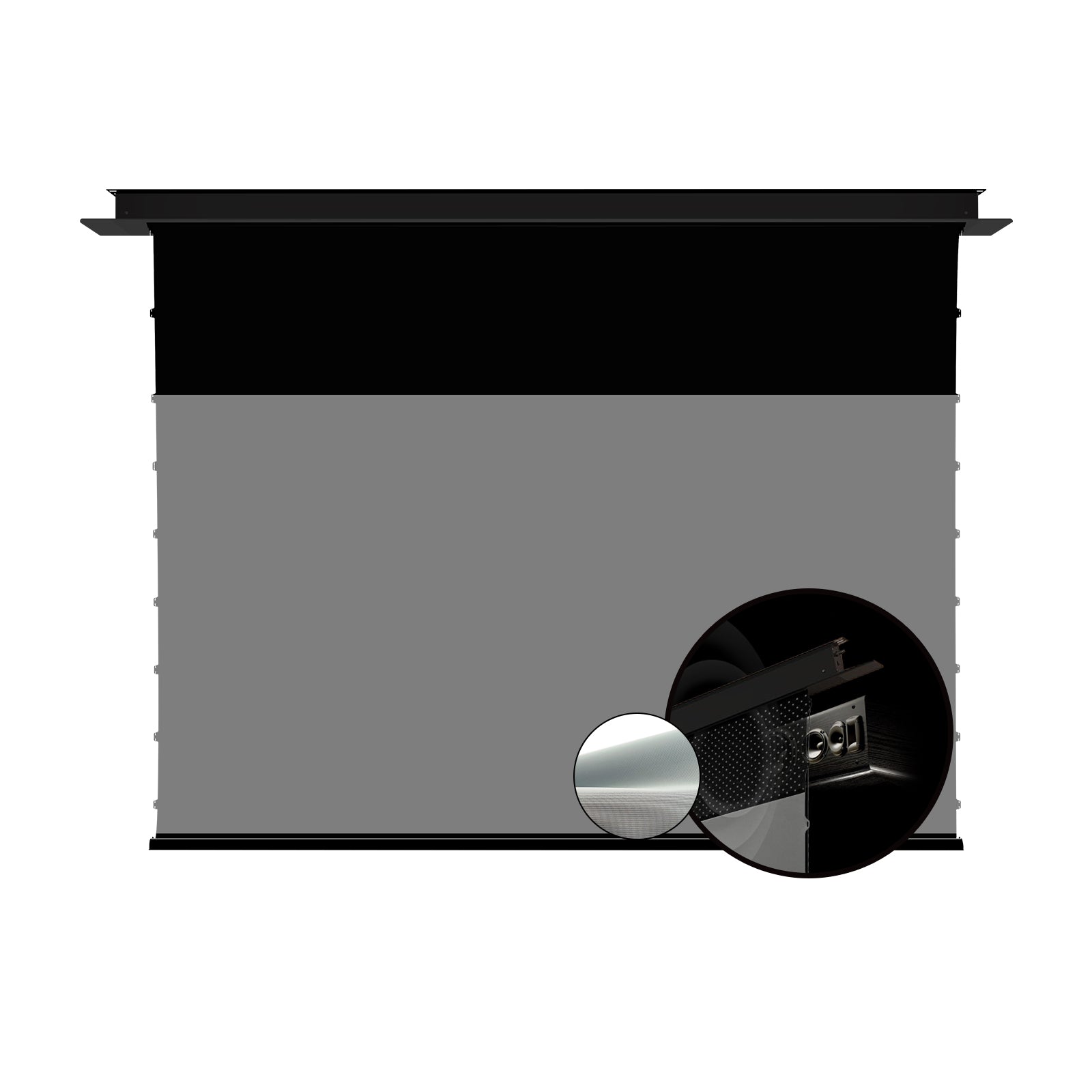 VIVIDSTORM Lite Hyper PHANTOM Recessed In-Ceiling Motorized Tension Lenticular ALR Projector Screen