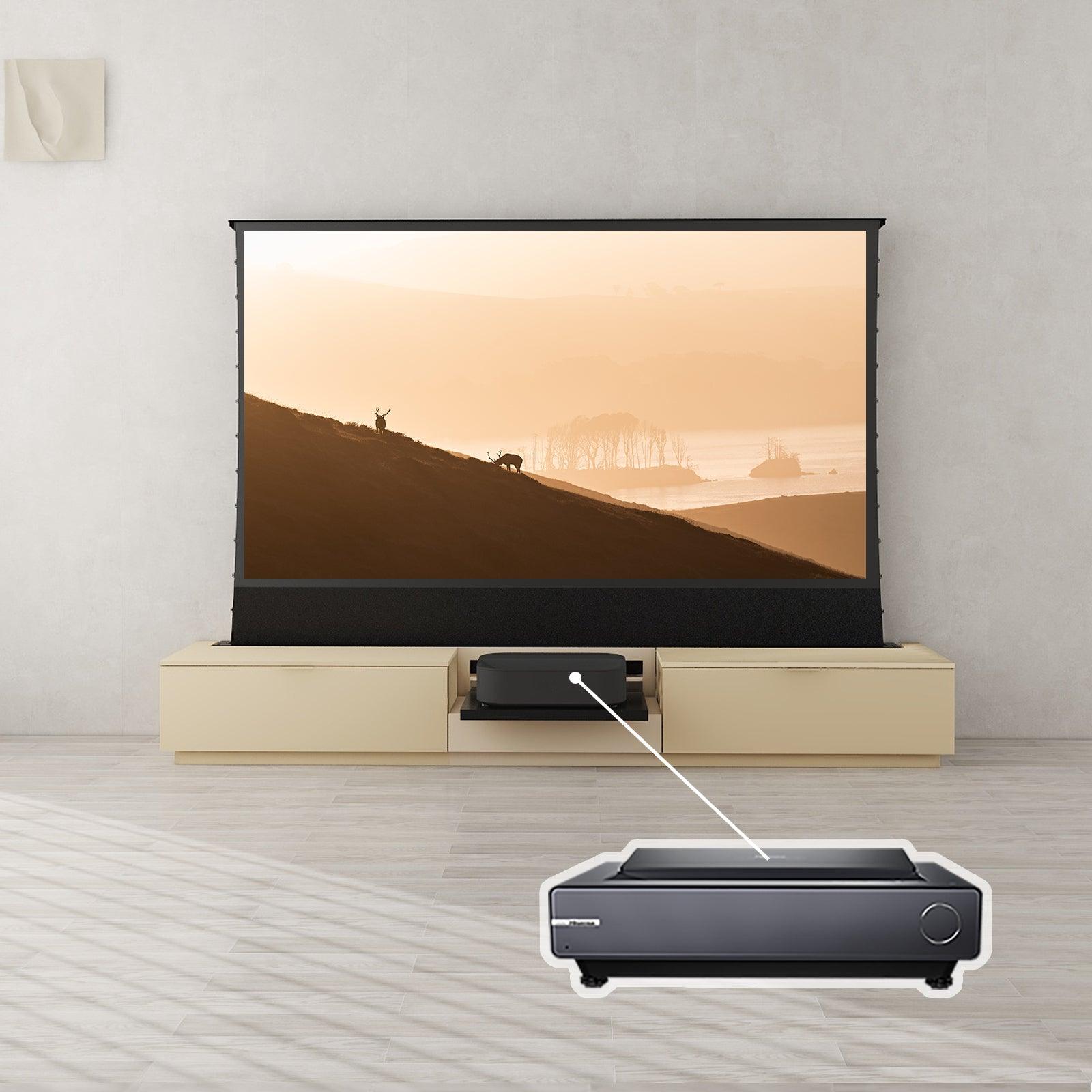 VIVIDSTORM Bundle-Projector&Screen&Motorised Laser TV Cabinet  Berlin -Leica Cine 1 Edition