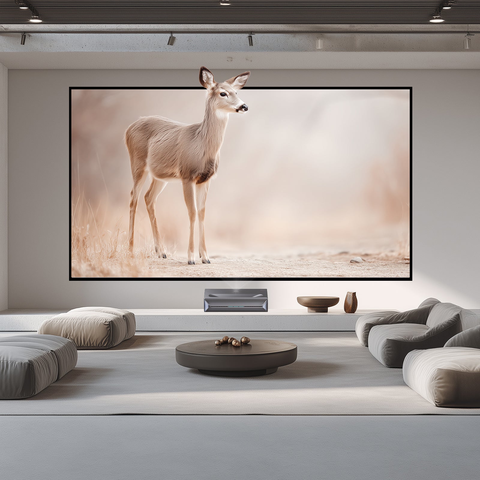 BUNDLE NexiGo Aurora Pro MKII UST Tri-Color Laser Projector & VIVIDSTORM CineVision Pro Fixed Frame UST ALR Projector Screen