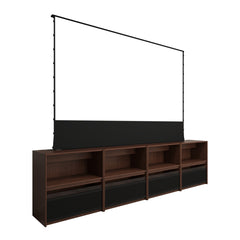 Bundle VIVIDSTORM Nexus Motorized Projector Screen Integrated Shelving Unit & S White Cinema/S ALR Motorized Tension Floor Rising Projector screen