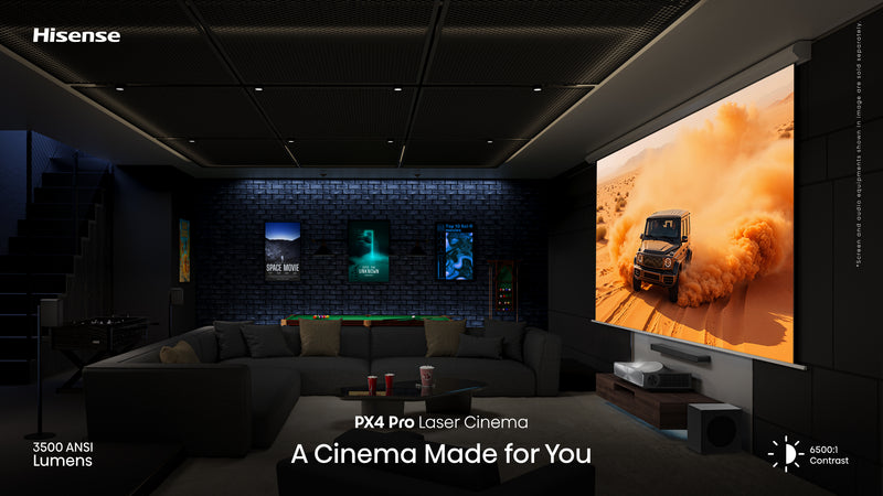 Hisense PX4-PRO, Triple Laser, Home Theater UST Projector (up to 200