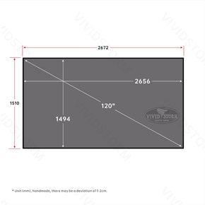Écran de projection VIVIDSTORM Fusion ALR à cadre fixe et longue portée amélioré