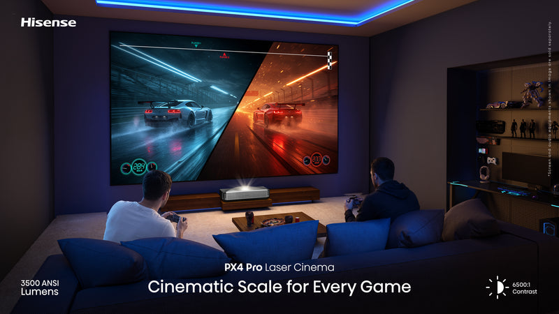 Hisense PX4-PRO, Triple Laser, Home Theater UST Projector (up to 200