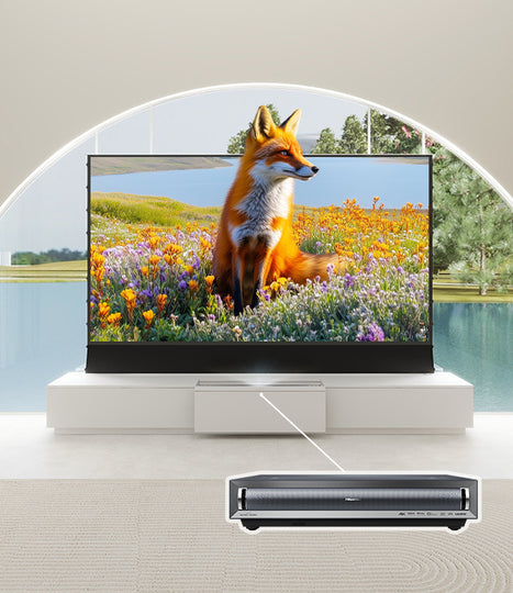 مجموعة VIVIDSTORM - جهاز عرض وشاشة وخزانة تلفزيون ليزر بمحرك جديد من VIVIDSTORM طراز Barcelona Mark III لعام ٢٠٢٥