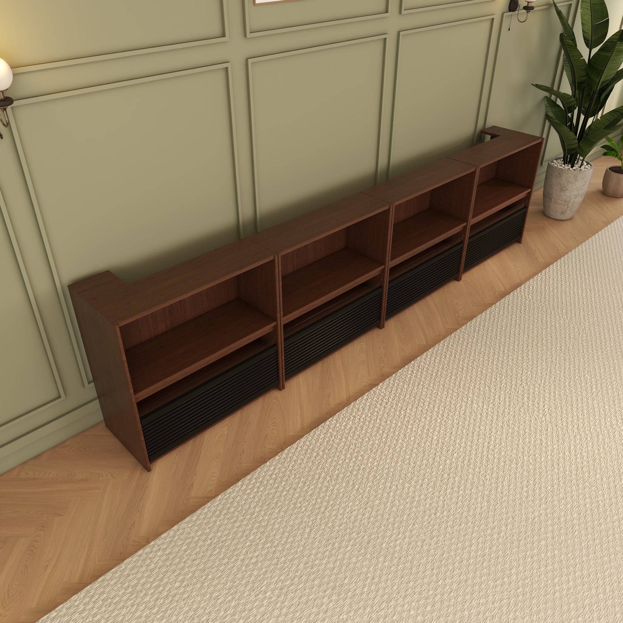 VIVIDSTORM Nexus Motorized Projector Screen Integrated Shelving Unit