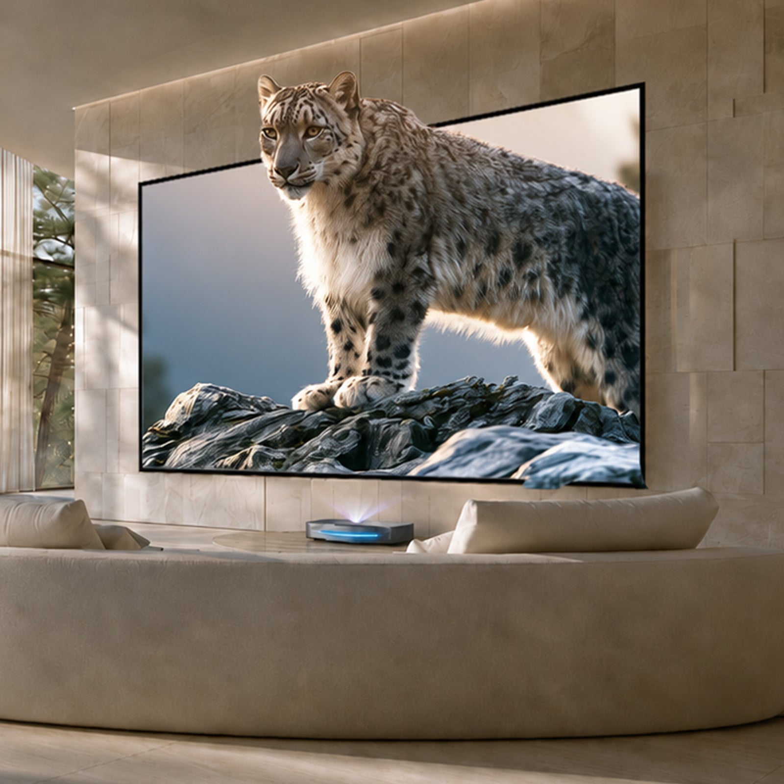 BUNDLE Awol Vision Aetherion Pro / Max RGB Laser UST Projector & VIVIDSTORM CineVision Pro Fixed Frame UST ALR Projector Screen