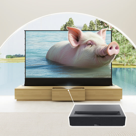 مجموعة VIVIDSTORM - جهاز عرض وشاشة وخزانة تلفزيون ليزر بمحرك جديد من VIVIDSTORM طراز Barcelona Mark III لعام ٢٠٢٥