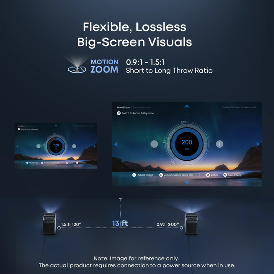 BUNDLE Anker Nebula X1 Projector & VIVIDSTORM S White Cinema Motorized Tension Floor Rising Projector screen Pre-Order