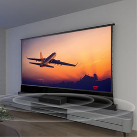 Bundle Formovie 4K Max ultra short throw laser projector and S PRO Electric Tension Floor Screen UST Ambient Light Rejecting Material - VIVIDSTORM