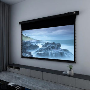 VIVIDSTORM Pearl White Cinema Plus Motorized Tension Floor Rising Projector screen - VIVIDSTORM