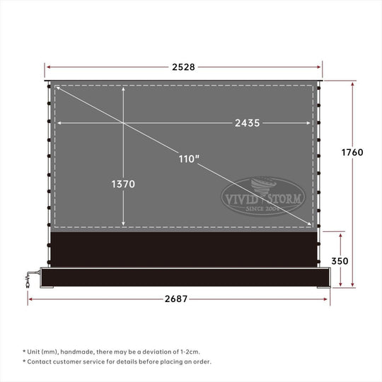 VIVIDSTORM S PRO Motorized Tension Floor Rising UST ALR Projector Screen - VIVIDSTORM