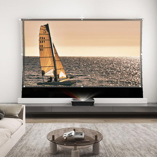 AWOL VISION LTV-3500 4K Triple Ultra Short Throw Laser Projector and S PRO Electric Tension Floor Screen UST Ambient Light Rejecting Material??a set?? - VIVIDSTORM